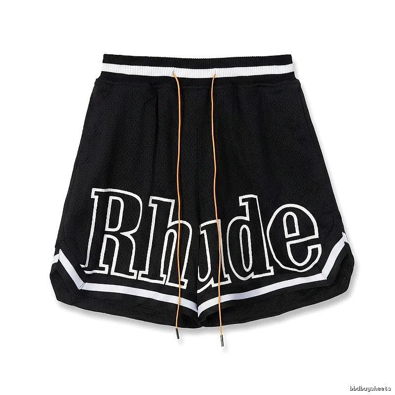 RHUDE sporty black shorts