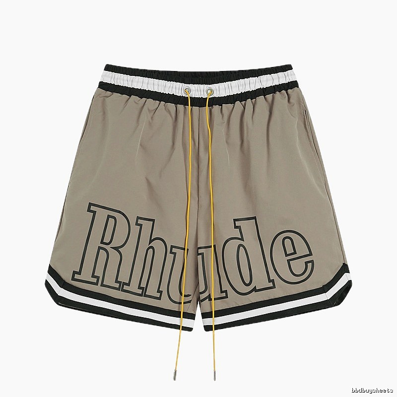 RHUDE sporty khaki shorts