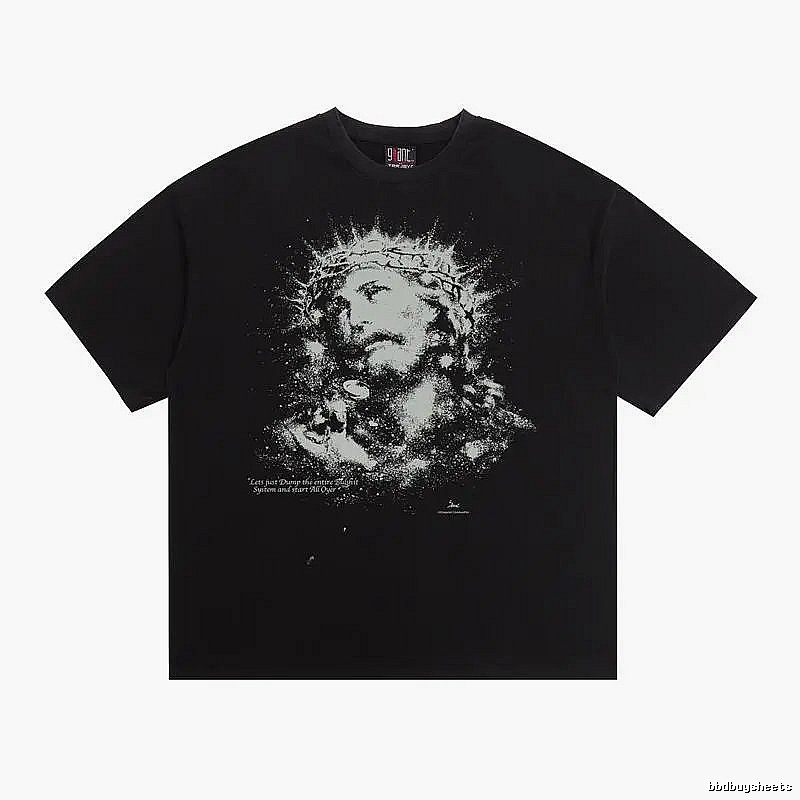 SAINT Jesus with Thorns Vintage Black T-Shirt