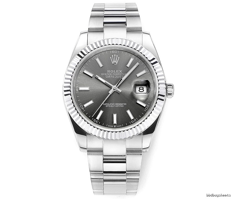 Silver And Gray Rolex Datejust Automatic Watch for occasion