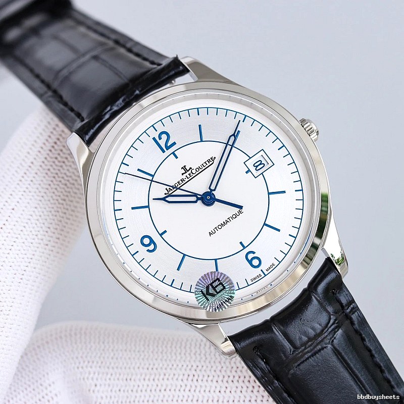 Silver And White Jaeger-LeCoultre Automatic Dress Watch for smart-casual