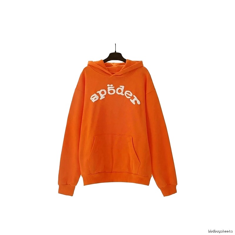 Sp5der orange casual style sweatshirt