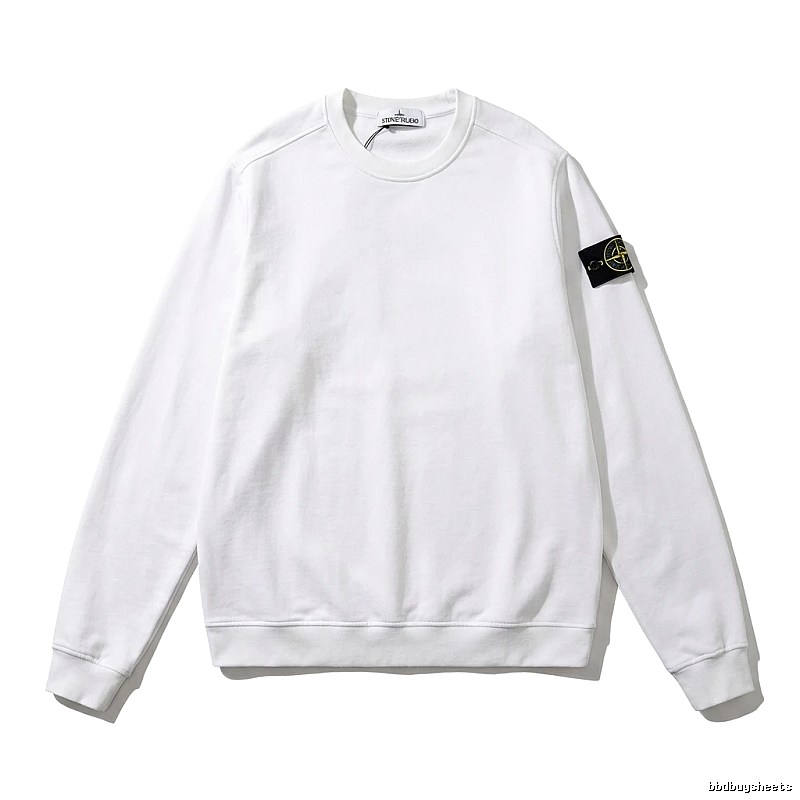Stone Island basic simple white sweatshirt