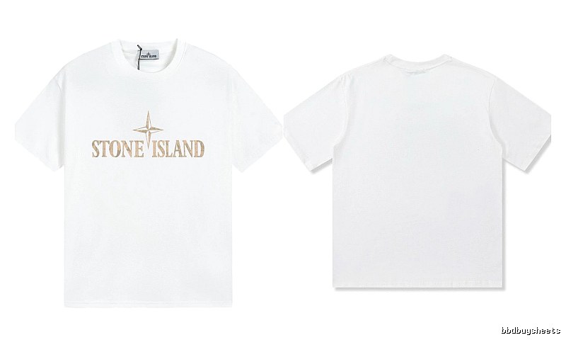 Stone Island Classic Street Style White Short Sleeve T-Shirt