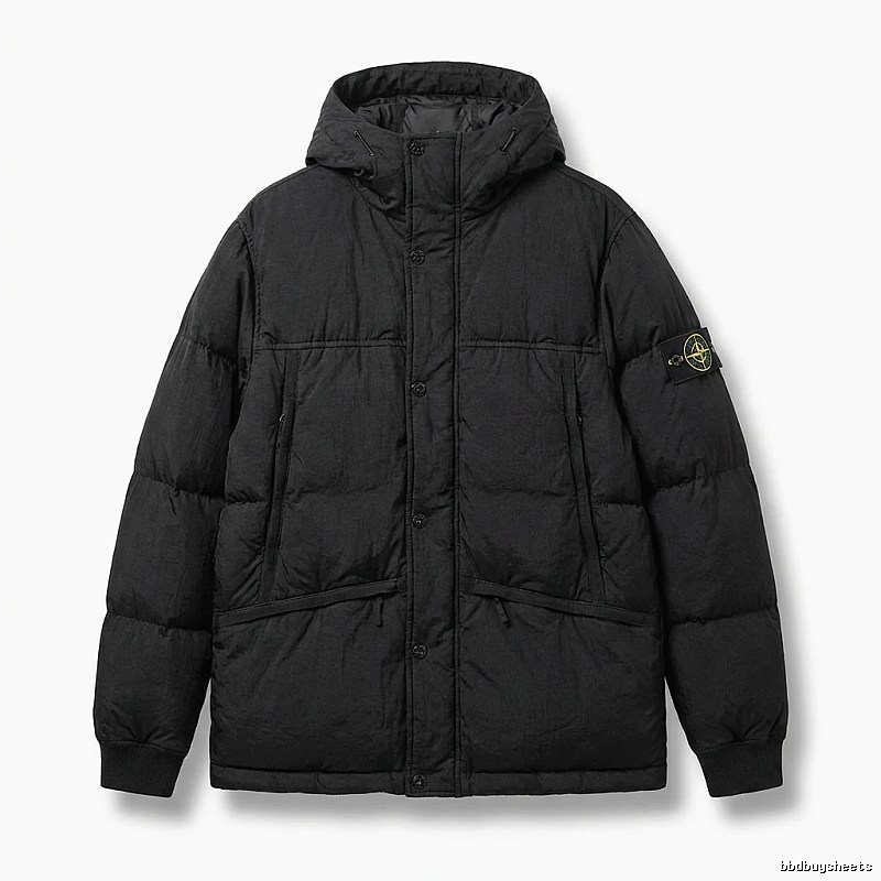 Stone Island functional style black down jacket