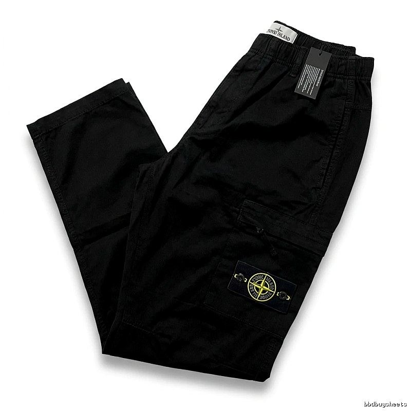 Stone Island functional style black long trousers