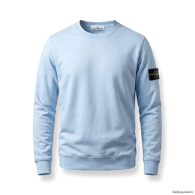 Stone Island minimalist light blue sweatshirt