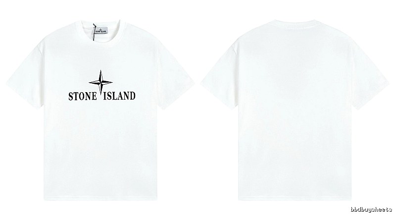 Stone Island Printed Street Style White T-Shirt