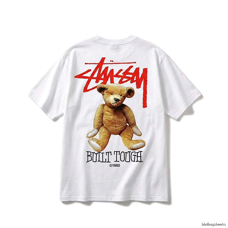 Stussy Bear Print White T-shirt