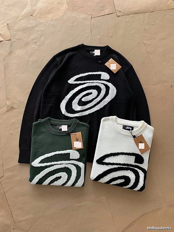 Stussy Black Swirl Graphic SweatShirt Daily Styling