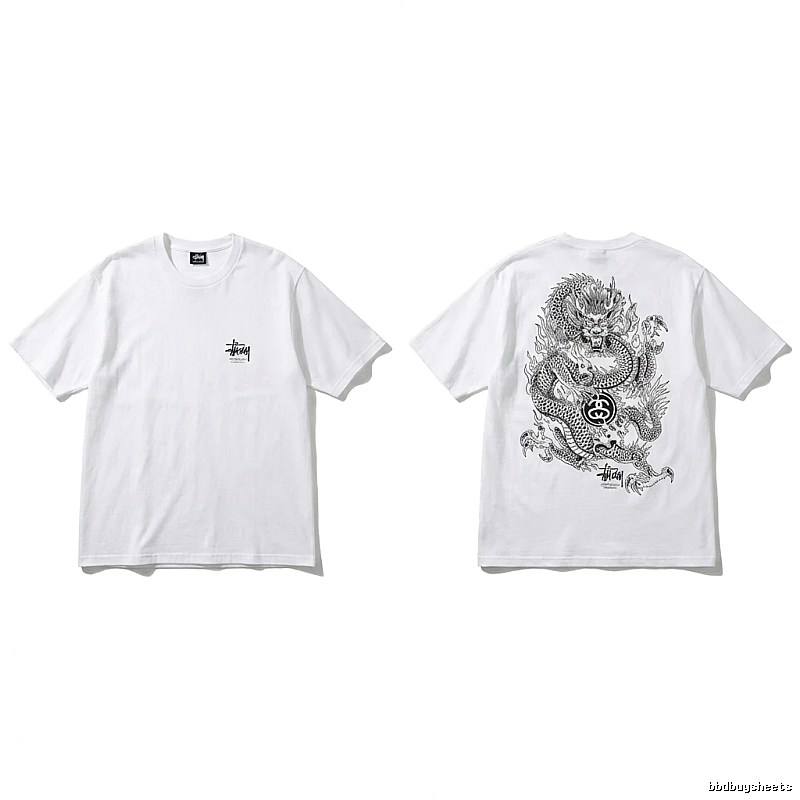 Stussy Chinese-style white T-shirt