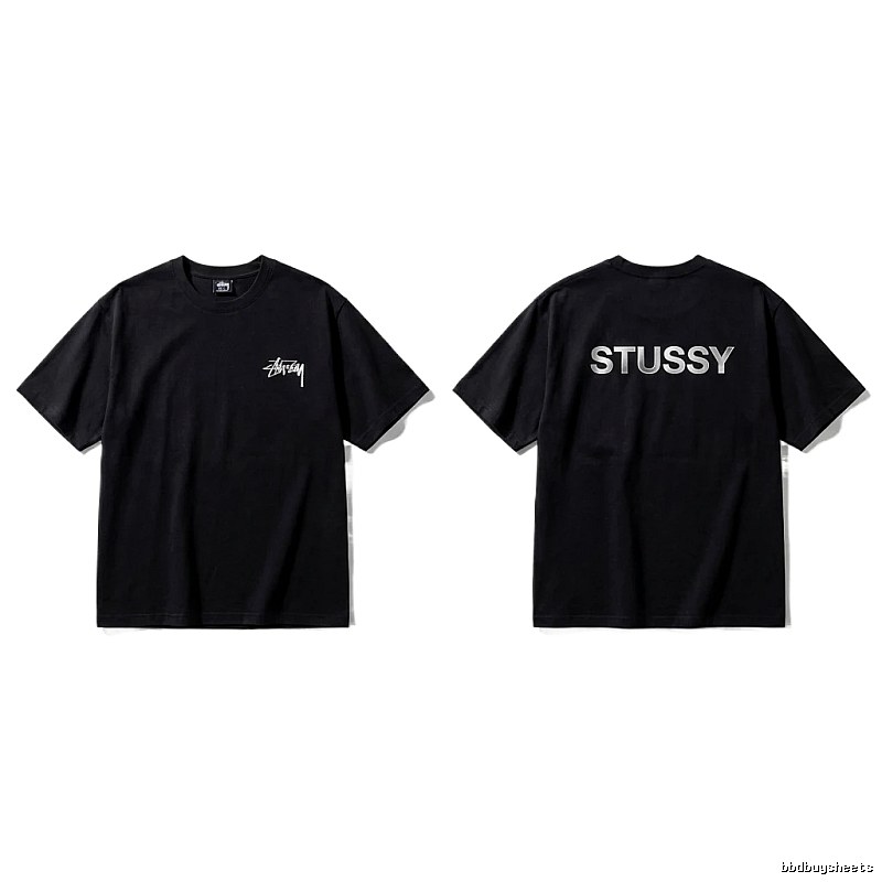 Stussy classic black trendy T-shirt