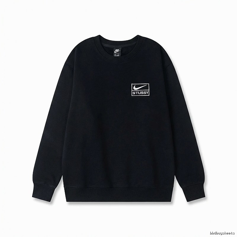 Stussy Co-branded Simple Black Sweatshirt