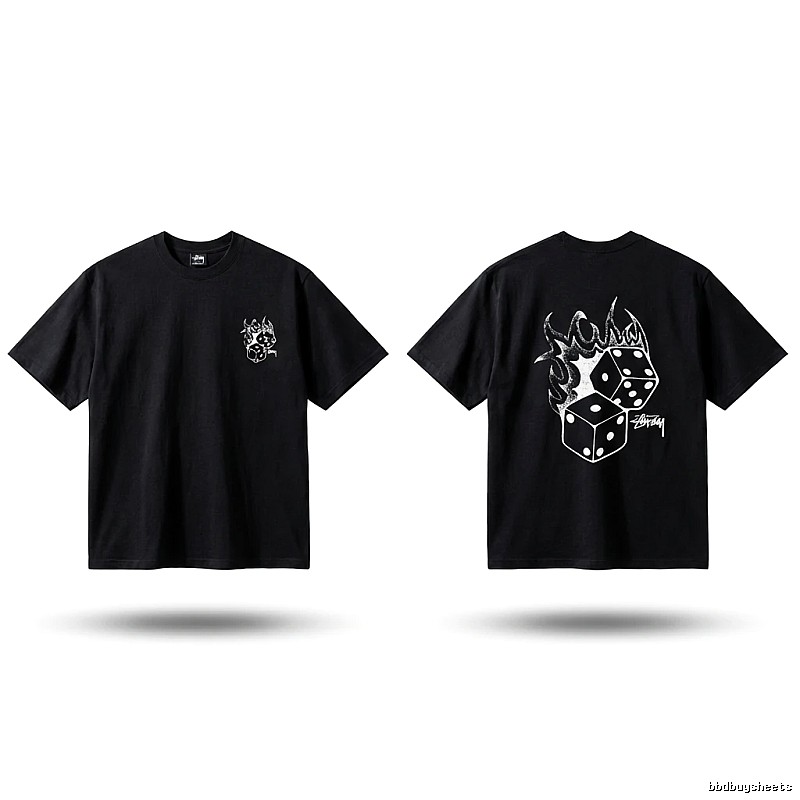 Stussy Dice Print Black T-shirt