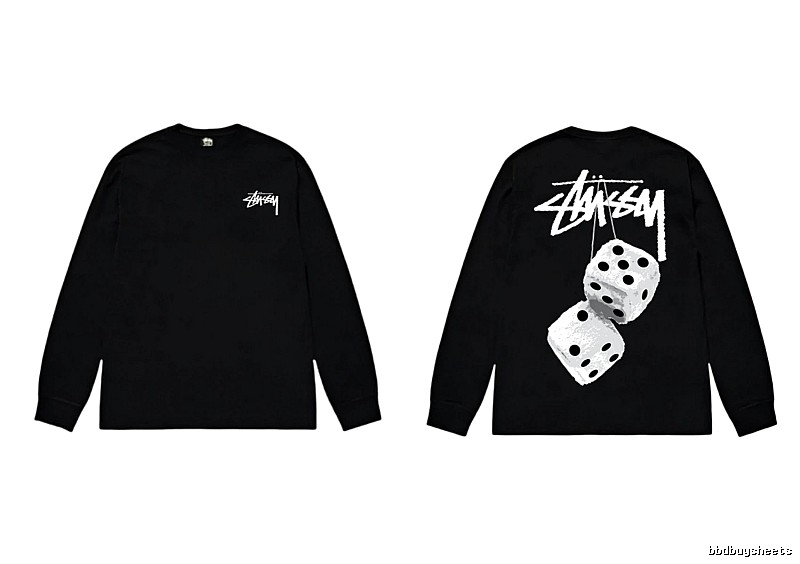 Stussy dice print style black long-sleeve