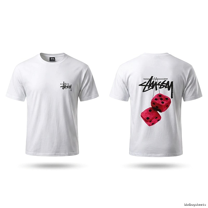 Stussy Dice Print White T-shirt