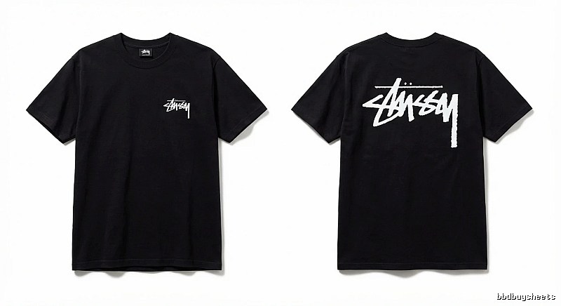 Stussy graffiti-style black T-shirt