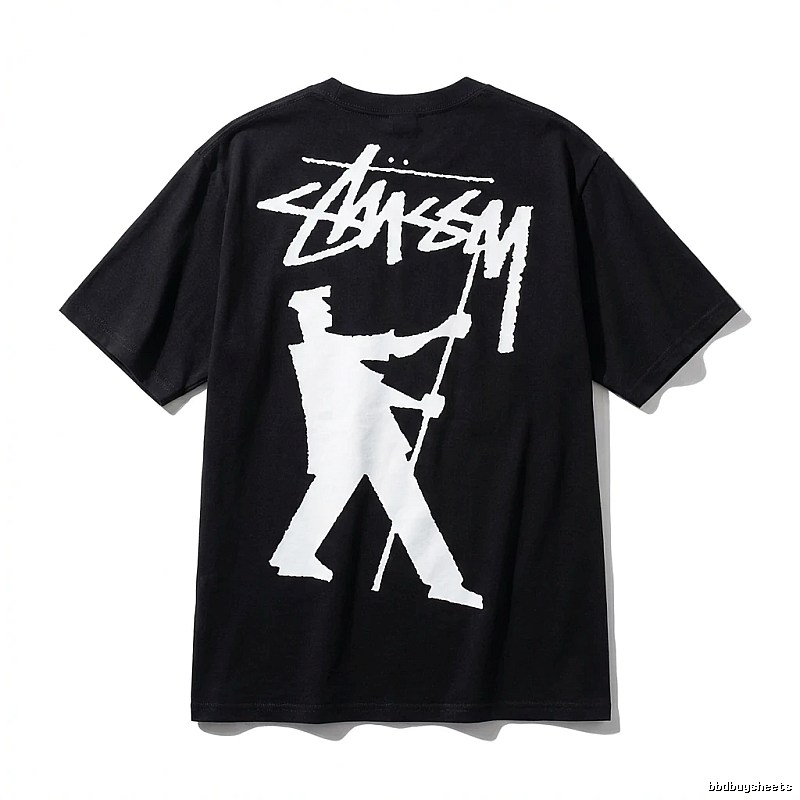 Stussy graffiti-style black T-shirt