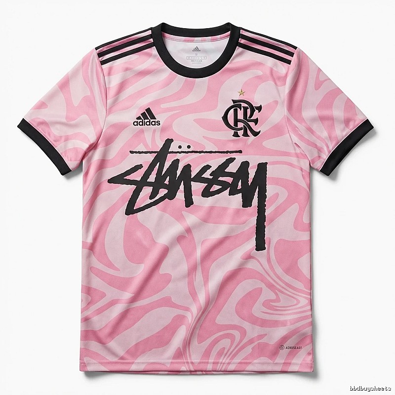 Stussy graffiti-style pink T-shirt