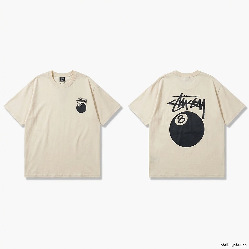 Stussy No.8 Ball Series Retro-Style T-Shirt