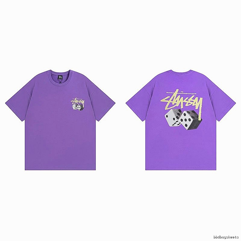 Stussy Purple Spider Graphic T-Shirt Campus Look Logo