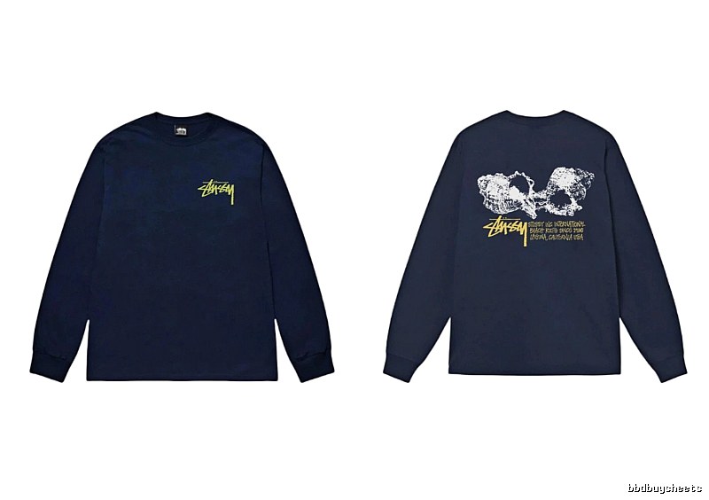 Stussy Skull Print Dark Style Long-sleeve