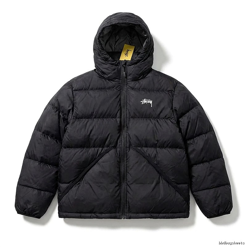 Stussy trendy and cool black down jacket