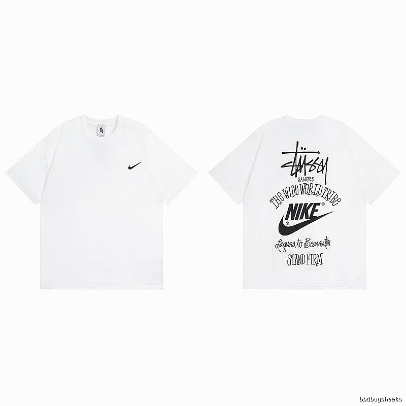 Stussy White Spider Graphic T-Shirt Poolside Style Logo