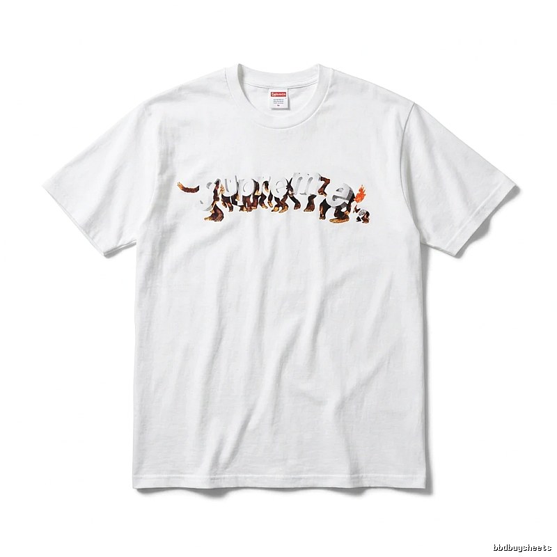 Supreme Animal Print Simple White T-shirt