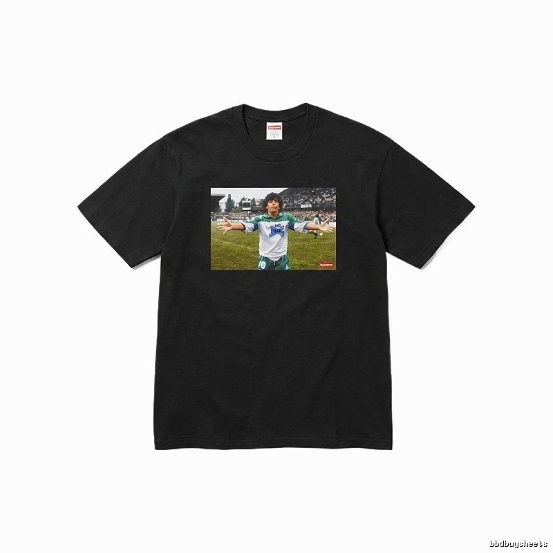 Supreme black and white style short-sleeved T-shirt