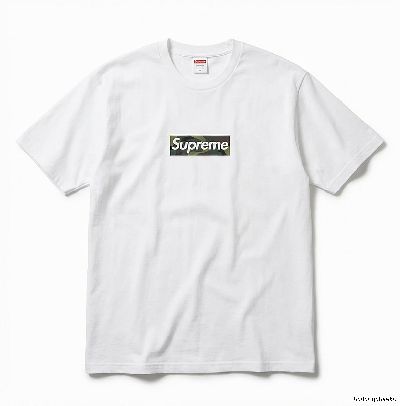 Supreme camouflage style white T-shirt