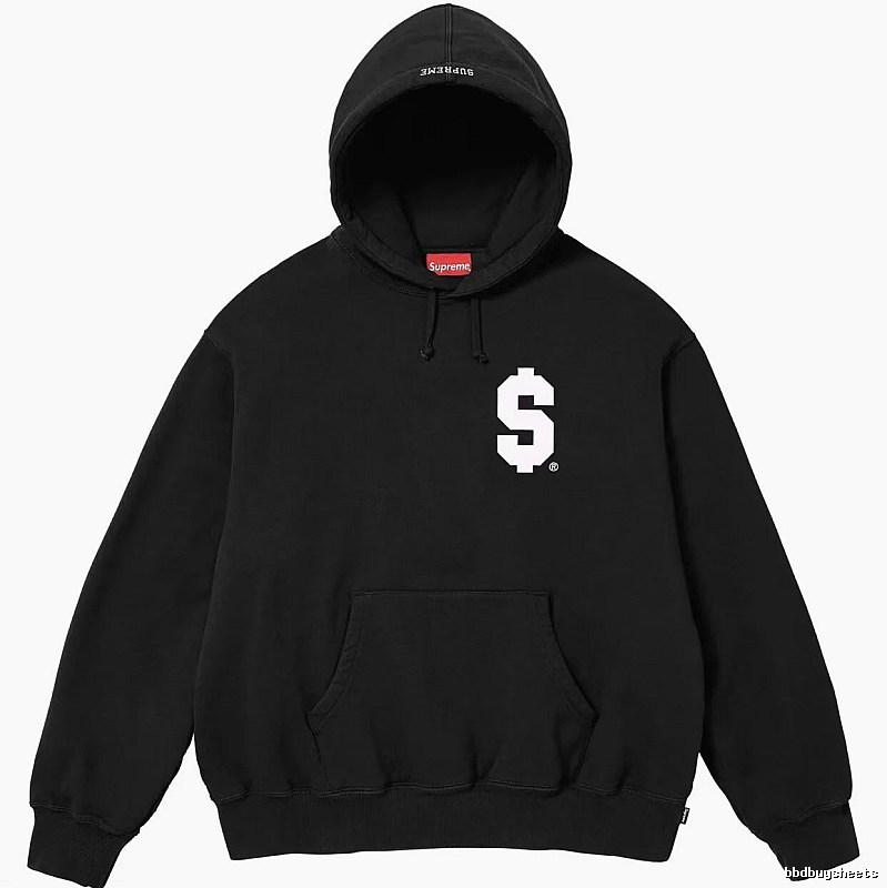 Supreme Casual Logo hoodie Gray Red Oversized for Comfortable Styling