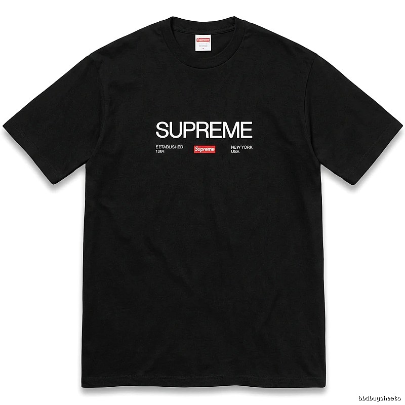 Supreme classic black T-shirt