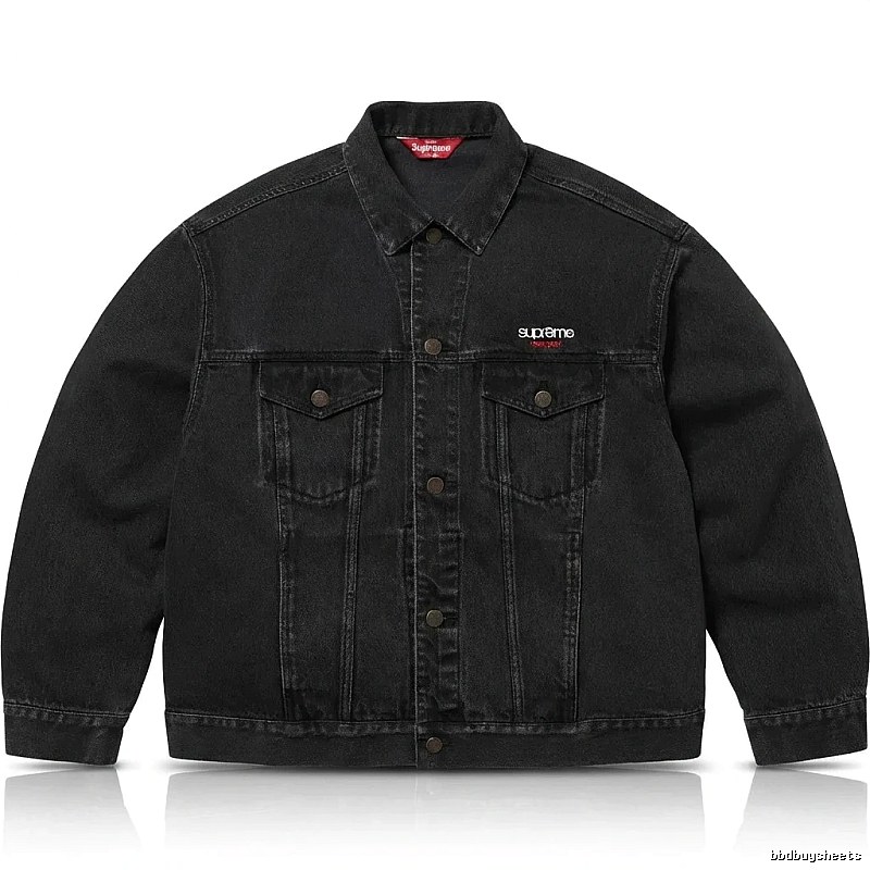 Supreme denim-style black jacket