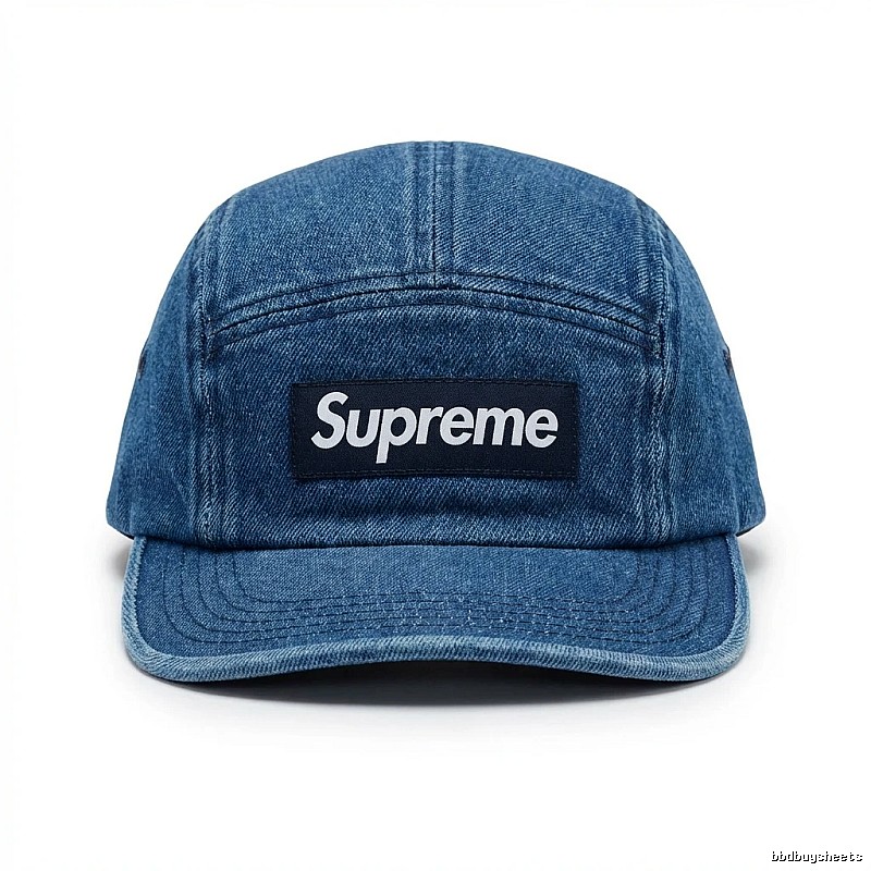 Supreme denim-style blue hat
