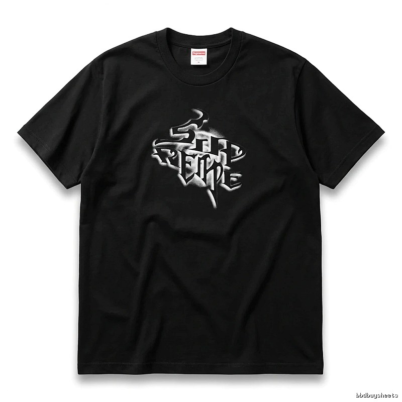 Supreme Flame Wind Black T - Shirt