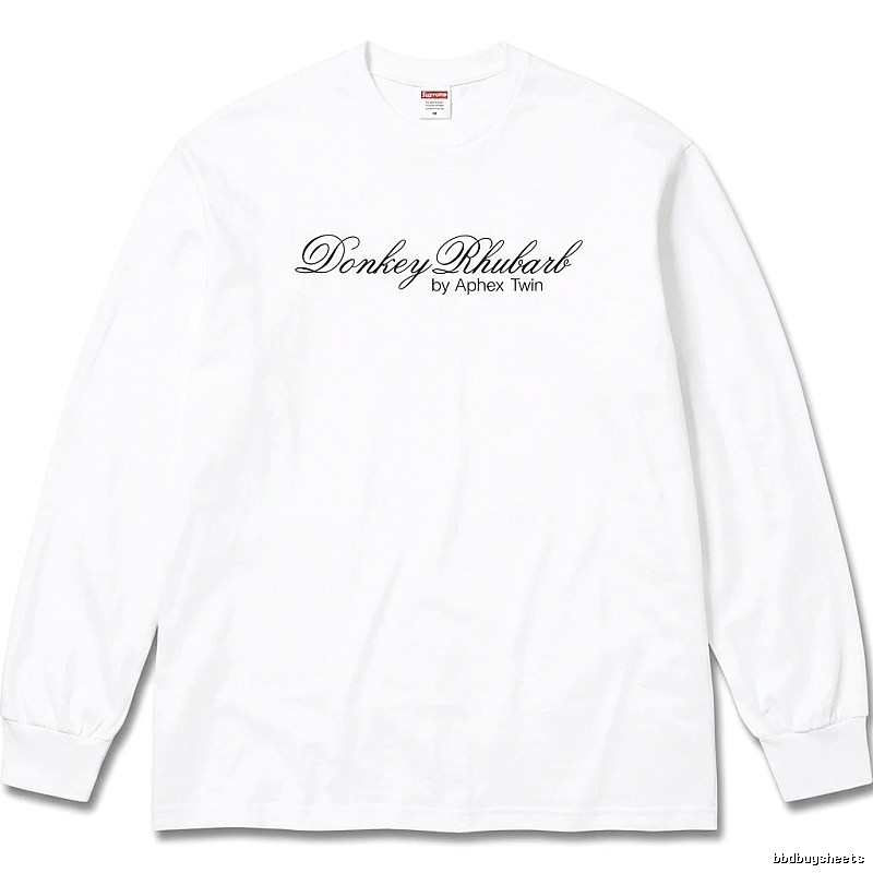 Supreme letter style white long-sleeve