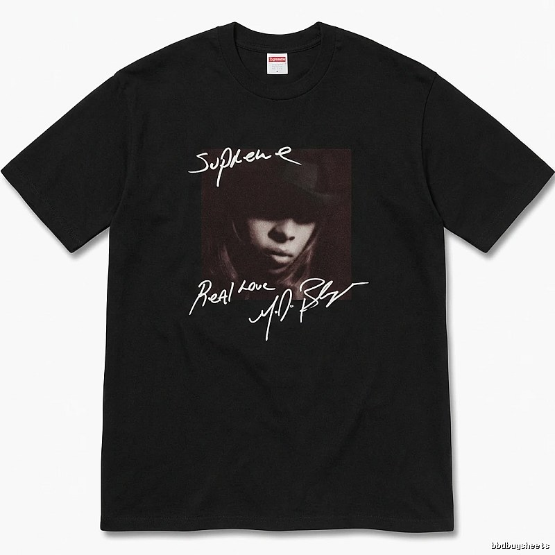 Supreme Real Love Style Black T-shirt