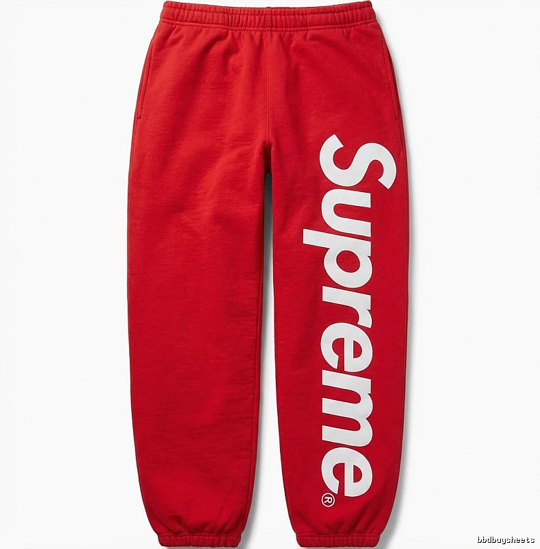 Supreme trendy brand red sweatpants
