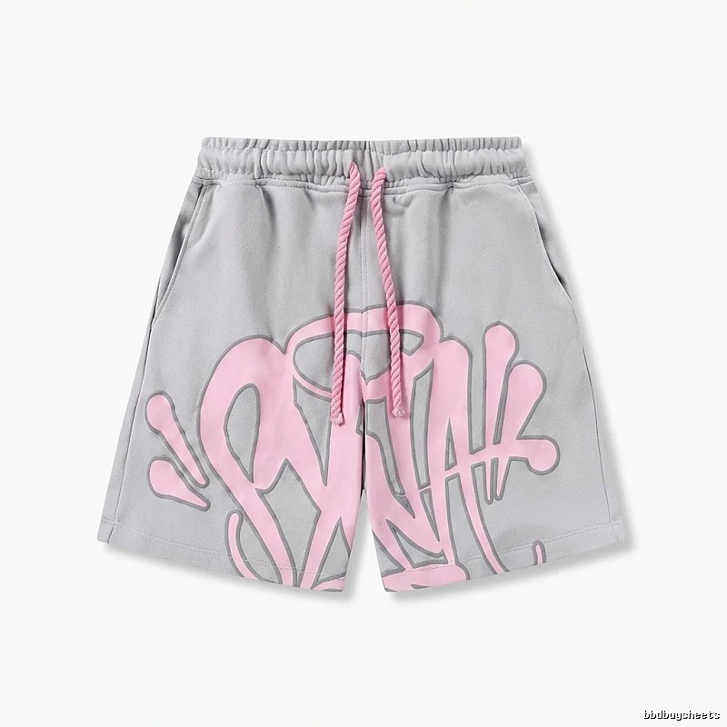 SynaWorld Graffiti-style Gray Shorts