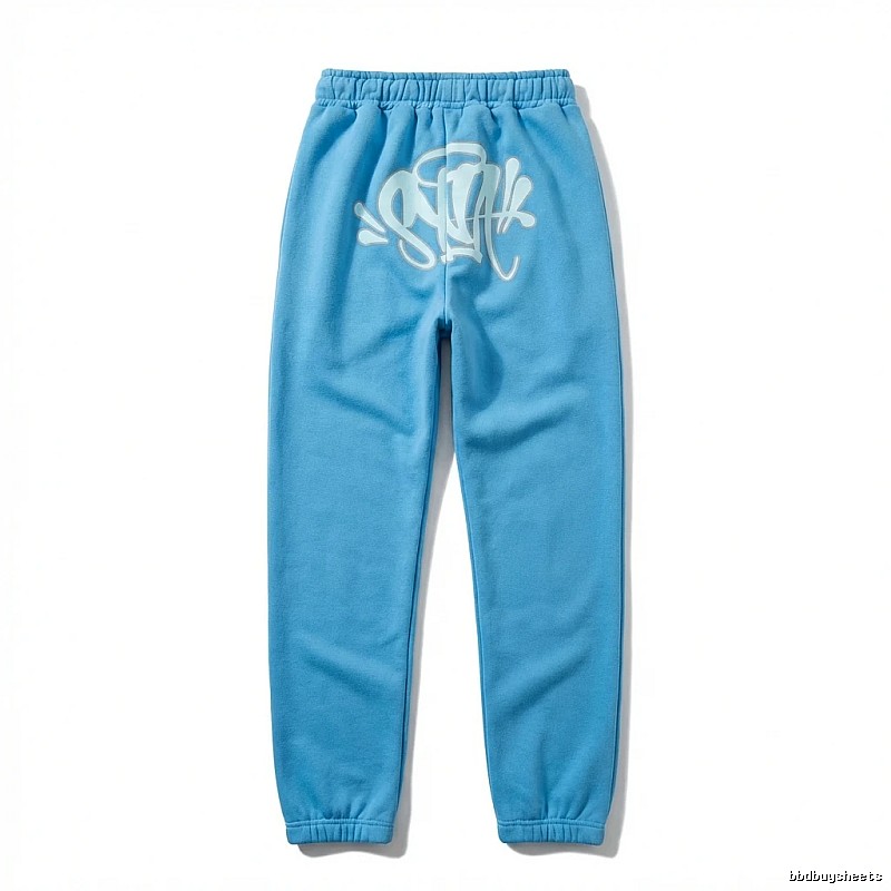 SynaWorld graffiti-style light blue sweatpants