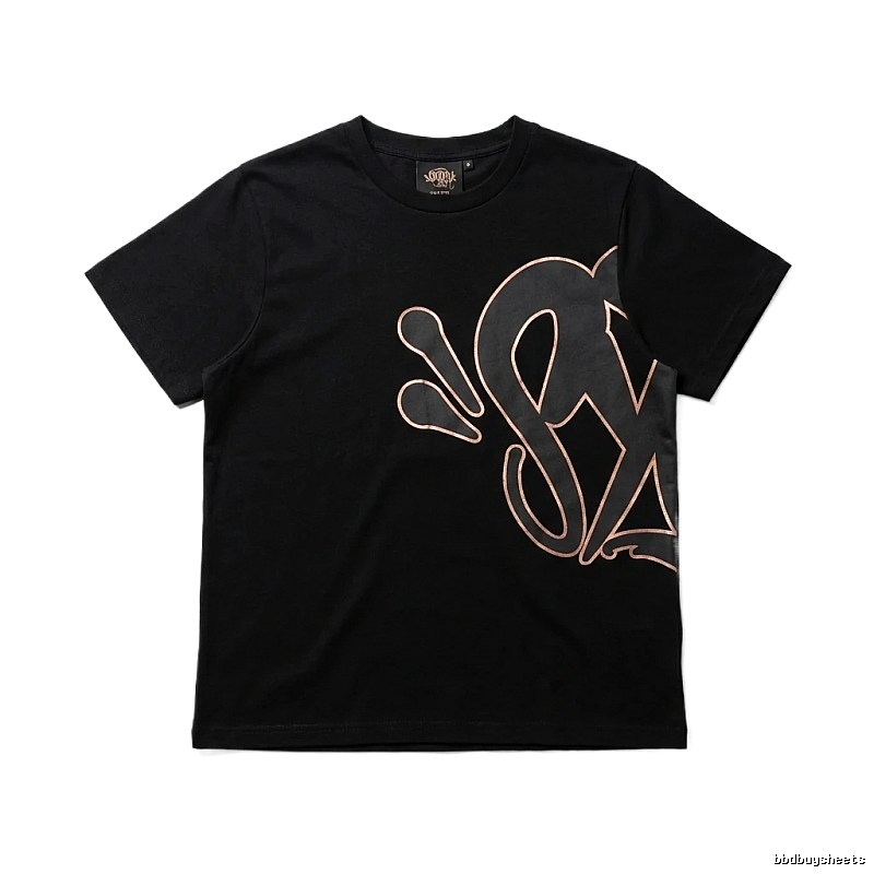 SynaWorld Trendy and Cool Style Black T-shirt