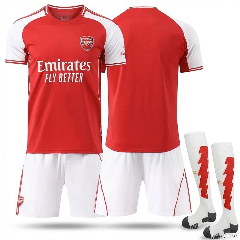 The classic red and white football kit of Arsenal.