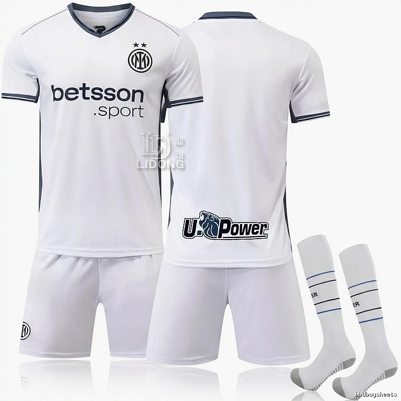 The simple-style white jersey of Internazionale Milano.