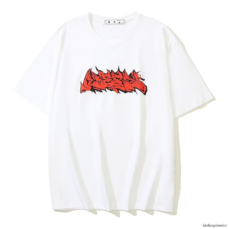 Thrasher Classic Flame logo T-shirt White Red Thrasher for Daily Styling