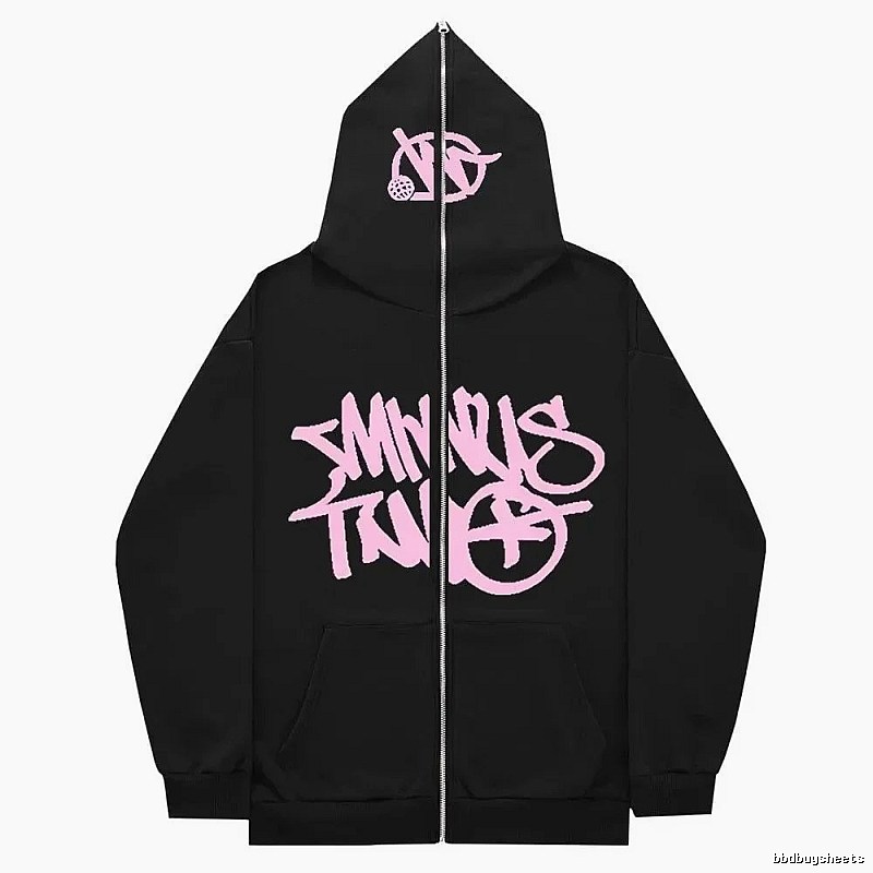 Trapstar Easy Match Graphic zip hoodie Black Zip Pink for Everyday Use