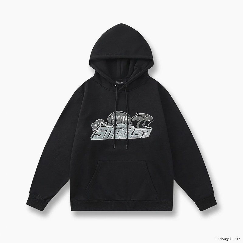 Trapstar - printed trendy and cool black hoodie