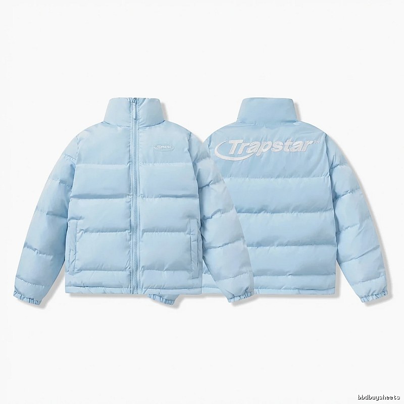 Trapstar trendy and cool style light blue down jacket
