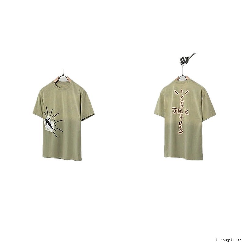 Travis Scott Cactus Jack Streetwear Khaki Green T-Shirt