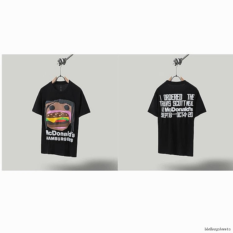 Travis Scott x McDonald's Co-branded Printed Black T-Shirt